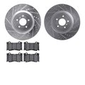 Dynamic Friction Co 7502-68015, Rotors-Drilled and Slotted-Silver with 5000 Advanced Brake Pads, Zinc Coated 7502-68015